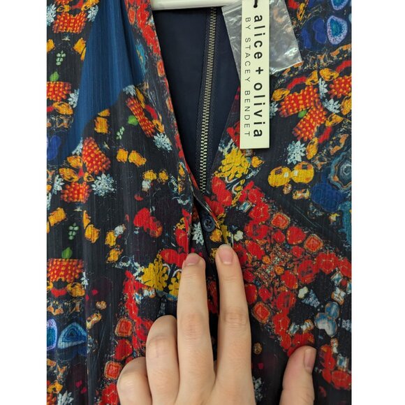 🆕NWT Alice + Olivia Crown Jewel Flowy Floral Maxi Dress in "1971" | Size 8 - Picture 6 of 10